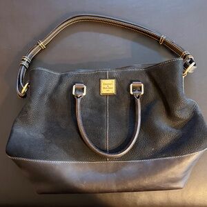 Dooney & Bourke Black and Brown Shoulder Bag